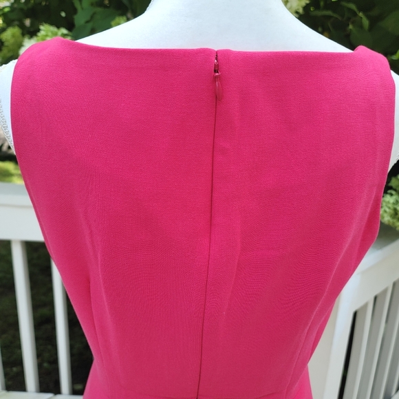 J Crew Sheath Dress Stretch Crepe Hot Pink - Picture 4 of 8